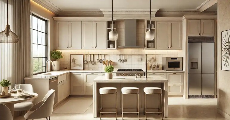 10 Idea Warna Table Top Dapur Terkini 2024 11 Beige