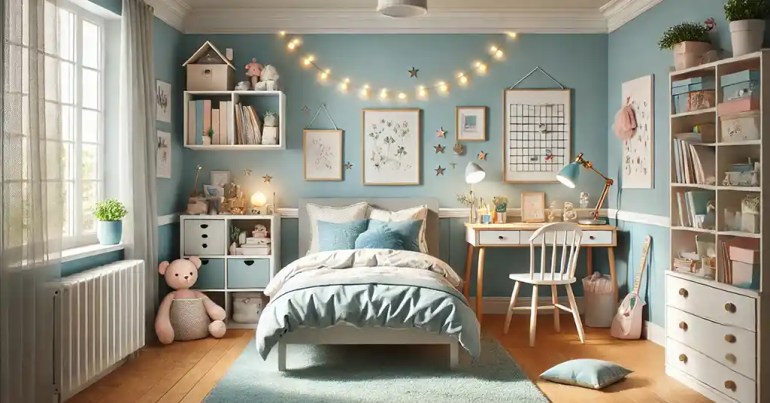 15 Idea Warna Cat Bilik Tidur Perempuan Terkini 2024 3 Biru Pastel