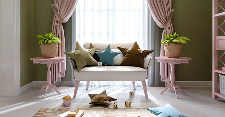 Cara Memilih Warna Langsir untuk Dinding Hijau