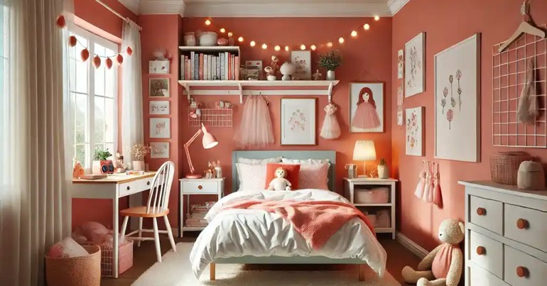 15 Idea Warna Cat Bilik Tidur Perempuan Terkini 2024 10 Coral