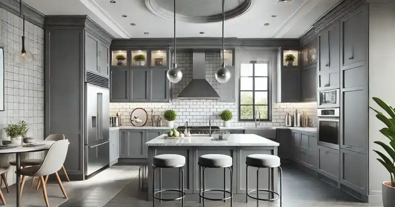 10 Idea Warna Table Top Dapur Terkini 2024 5 Kelabu