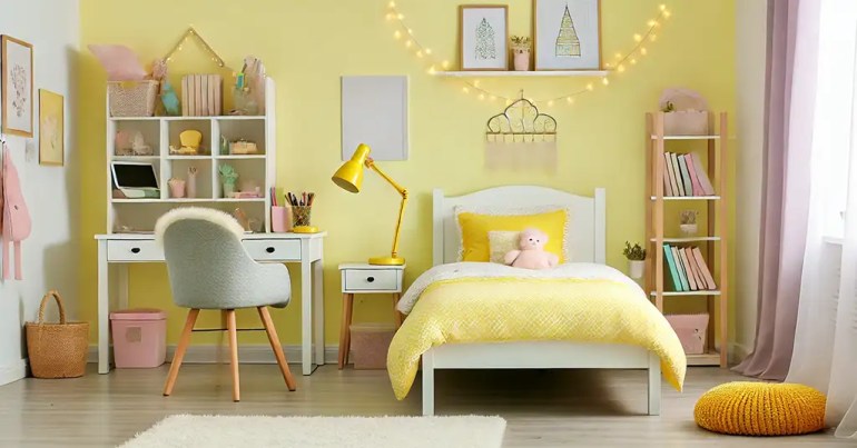 15 Idea Warna Cat Bilik Tidur Perempuan Terkini 2024 9 Kuning Pastel