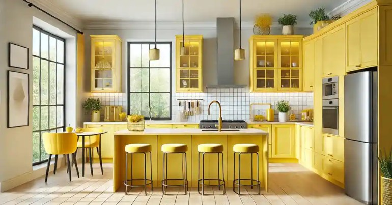 10 Idea Warna Table Top Dapur Terkini 2024 9 Kuning