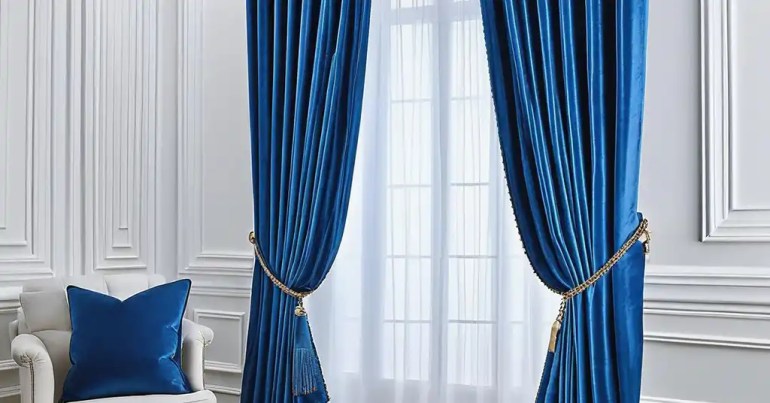 5 Warna Langsir Untuk Dinding Putih Teratas Pada 2024 5 Langsir Warna Biru untuk Ketenangan 3