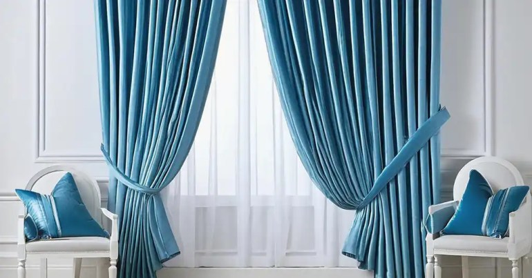 5 Warna Langsir Untuk Dinding Putih Teratas Pada 2024 3 Langsir Warna Biru untuk Ketenangan 5