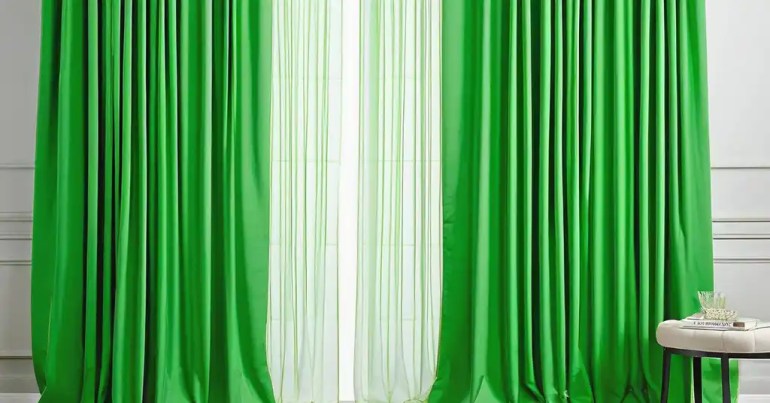 5 Warna Langsir Untuk Dinding Putih Teratas Pada 2024 12 Langsir Warna Hijau untuk Kesegaran 1