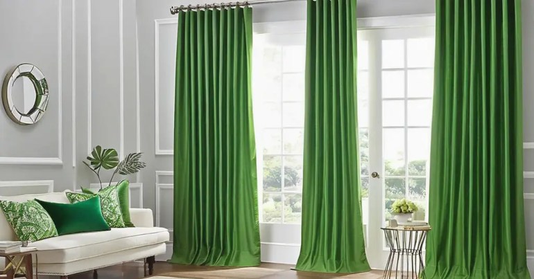 5 Warna Langsir Untuk Dinding Putih Teratas Pada 2024 9 Langsir Warna Hijau untuk Kesegaran 4