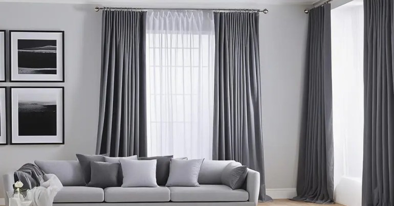 5 Warna Langsir Untuk Dinding Putih Teratas Pada 2024 17 Langsir Warna Kelabu untuk Gaya Moden 1