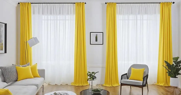 5 Warna Langsir Untuk Dinding Putih Teratas Pada 2024 18 Langsir Warna Kuning untuk Keceriaan 5