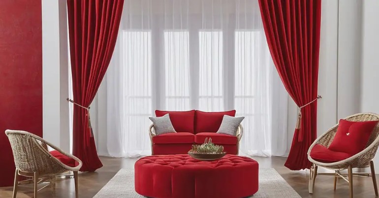 5 Warna Langsir Untuk Dinding Putih Teratas Pada 2024 26 Langsir Warna Merah untuk Keberanian 2