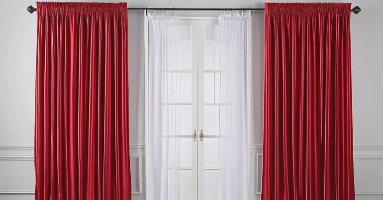 5 Warna Langsir Untuk Dinding Putih Teratas Pada 2024 25 Langsir Warna Merah untuk Keberanian 3