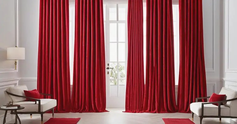 5 Warna Langsir Untuk Dinding Putih Teratas Pada 2024 24 Langsir Warna Merah untuk Keberanian 4