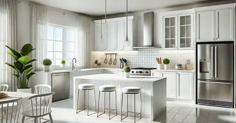 10 Idea Warna Table Top Dapur Terkini 2024 3 Putih