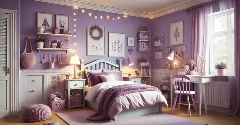 15 Idea Warna Cat Bilik Tidur Perempuan Terkini 2024 5 Ungu Lavender