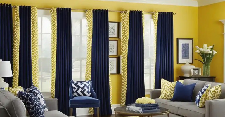 5 Warna Langsir Untuk Dinding Kuning Teratas Pada 2024 25 Warna Biru Laut 2