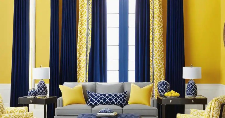 5 Warna Langsir Untuk Dinding Kuning Teratas Pada 2024 22 Warna Biru Laut 5