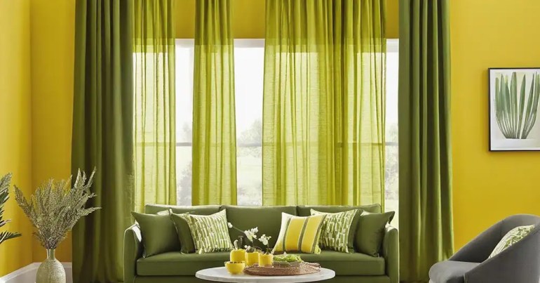 5 Warna Langsir Untuk Dinding Kuning Teratas Pada 2024 20 Warna Hijau Zaitun 2