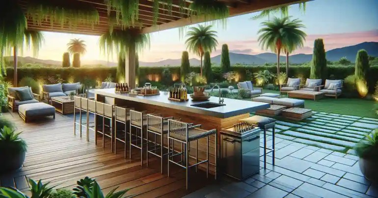 20 Idea Dapur Basah Belakang Rumah yang Simple 2024 22 Bar Dapur Luar 1