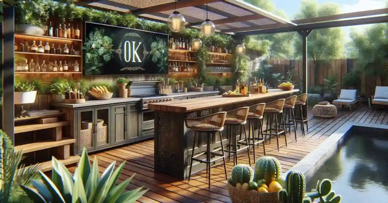 20 Idea Dapur Basah Belakang Rumah yang Simple 2024 23 Bar Dapur Luar 2