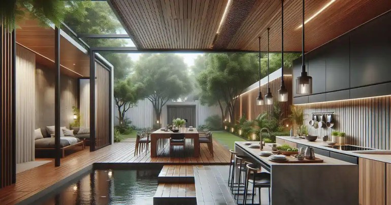 20 Idea Dapur Basah Belakang Rumah yang Simple 2024 6 Dapur Basah Berkonsep Terbuka 1