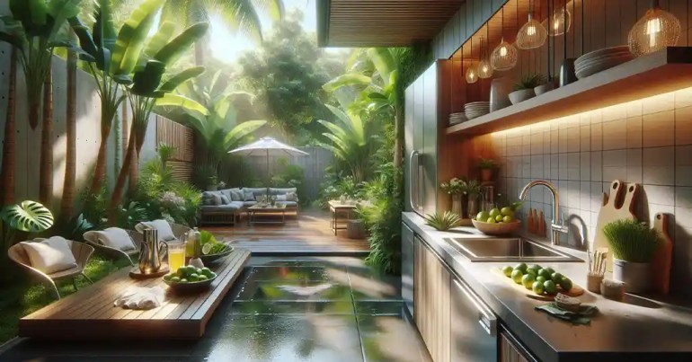 20 Idea Dapur Basah Belakang Rumah yang Simple 2024 25 Dapur Basah dengan Konsep Tropika 1