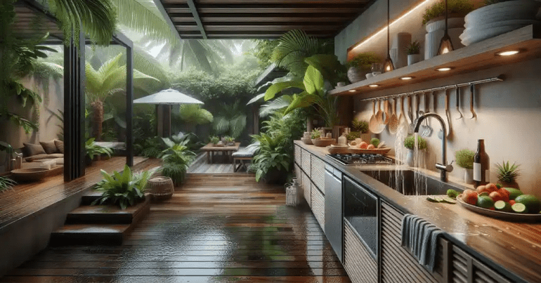 20 Idea Dapur Basah Belakang Rumah yang Simple 2024 27 Dapur Basah dengan Konsep Tropika 3