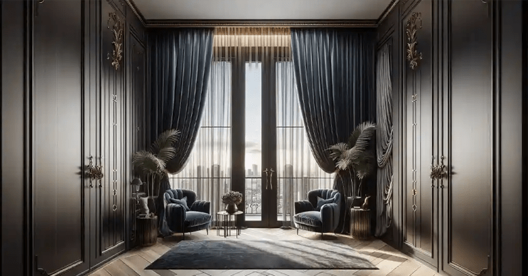 30 Idea Langsir Sliding Door 4 Panel Populer 2024 12 Gaya Mewah dan Elegan 1