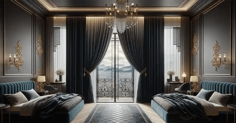 30 Idea Langsir Sliding Door 4 Panel Populer 2024 14 Gaya Mewah dan Elegan 3