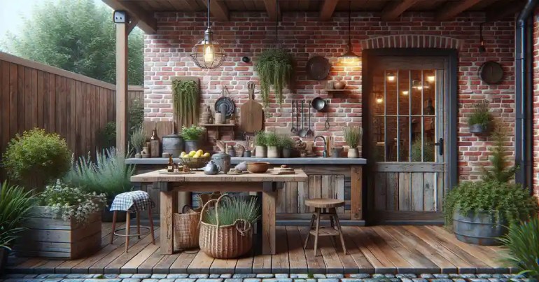 10 Idea Landskap Batu Bata Berwarna 2024 9 Gaya Rustic 1