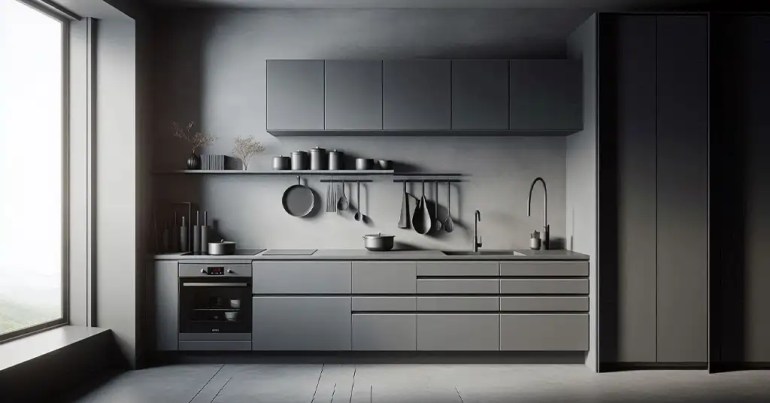 10 Senarai Kabinet Dapur Hitam Kelabu Popular 2024 5 Konsep Minimalis