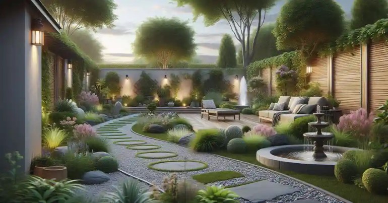 25 Landskap Taman Mini Simple di Rumah 2024 16 Laluan Batu Kerikil 1