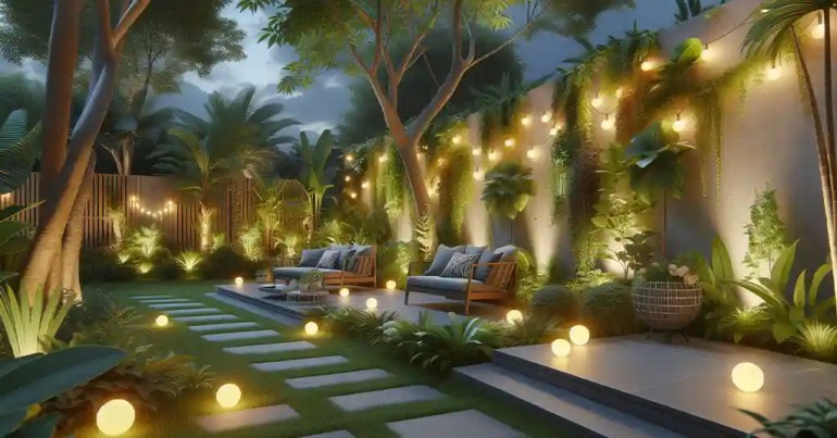 25 Landskap Taman Mini Simple di Rumah 2024 40 Landskap Taman Mini Simple Penggunaan Lampu Hiasan 1