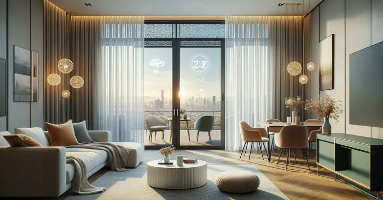 30 Idea Langsir Sliding Door 4 Panel Populer 2024 23 Langsir dengan Teknologi Pintar 3