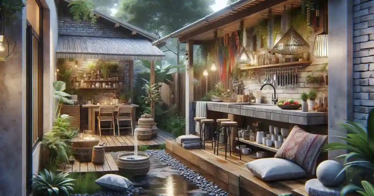 20 Idea Dapur Basah Belakang Rumah yang Simple 2024 20 Menambah Elemen Seni dan Dekorasi 2