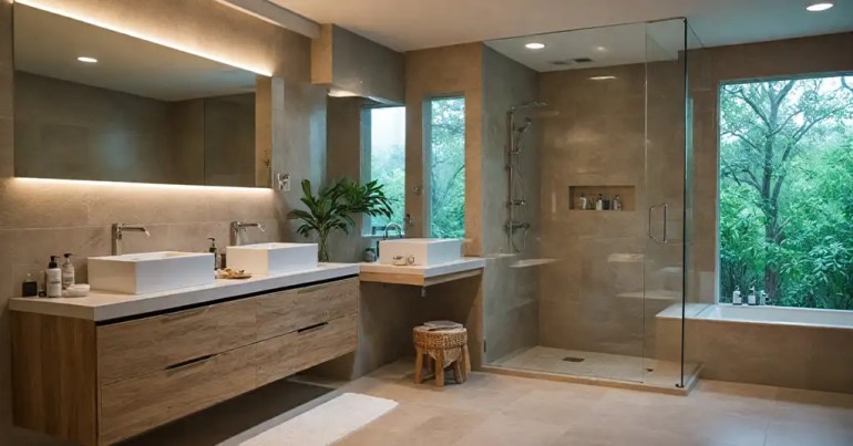 25 Design Bilik Mandi dan Tandas 2024 49 Natural 1