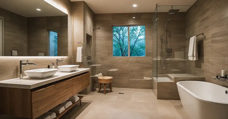 25 Design Bilik Mandi dan Tandas 2024 52 Natural 4