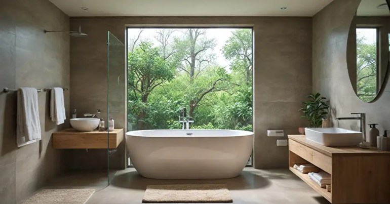 25 Design Bilik Mandi dan Tandas 2024 53 Natural 5