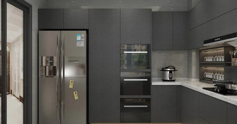 10 Senarai Kabinet Dapur Hitam Kelabu Popular 2024 4 Reka Bentuk Kabinet Dapur Hitam Kelabu