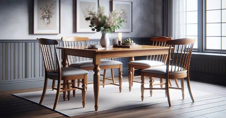 30 Idea Set Meja Makan 6 Kerusi Minimalis 2024 9 Reka Bentuk Klasik dan Tradisional 2