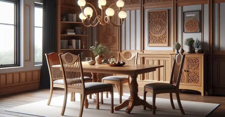 30 Idea Set Meja Makan 6 Kerusi Minimalis 2024 11 Reka Bentuk Klasik dan Tradisional 4