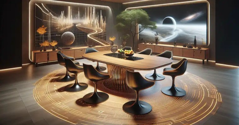 30 Idea Set Meja Makan 6 Kerusi Minimalis 2024 19 Reka Bentuk Kontemporari dan Futuristik 2