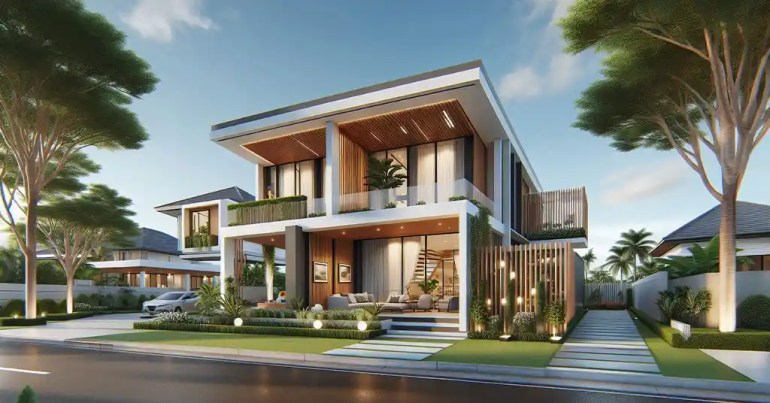 25 Pelan Rumah 4 Bilik Memanjang Simple 2024 4 Reka Bentuk Luaran