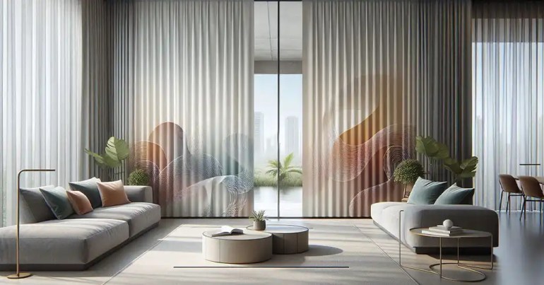 30 Idea Langsir Sliding Door 4 Panel Populer 2024 9 Reka Bentuk Moden dan Minimalis 1