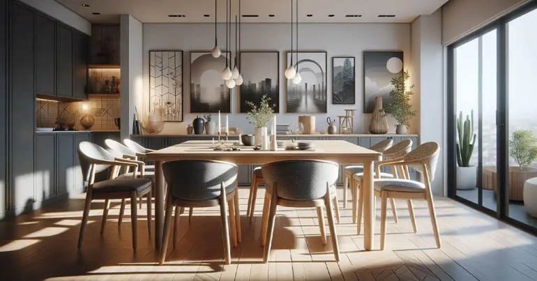 30 Idea Set Meja Makan 6 Kerusi Minimalis 2024 4 Reka Bentuk Moden dan Minimalis 2