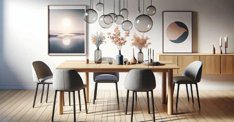 30 Idea Set Meja Makan 6 Kerusi Minimalis 2024 5 Reka Bentuk Moden dan Minimalis 3