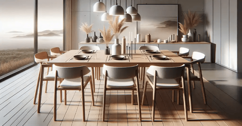 30 Idea Set Meja Makan 6 Kerusi Minimalis 2024 7 Reka Bentuk Moden dan Minimalis 5