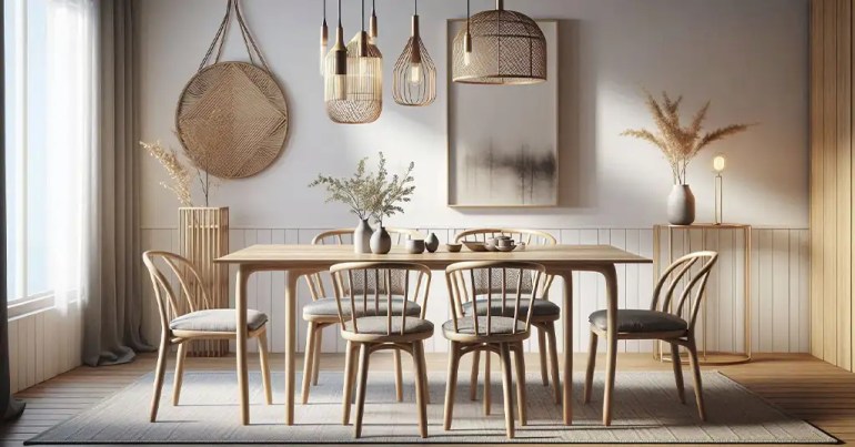 30 Idea Set Meja Makan 6 Kerusi Minimalis 2024 15 Reka Bentuk Nordic dan Scandinavian 3