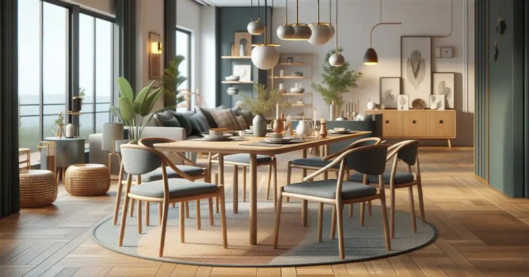 30 Idea Set Meja Makan 6 Kerusi Minimalis 2024 16 Reka Bentuk Nordic dan Scandinavian 4