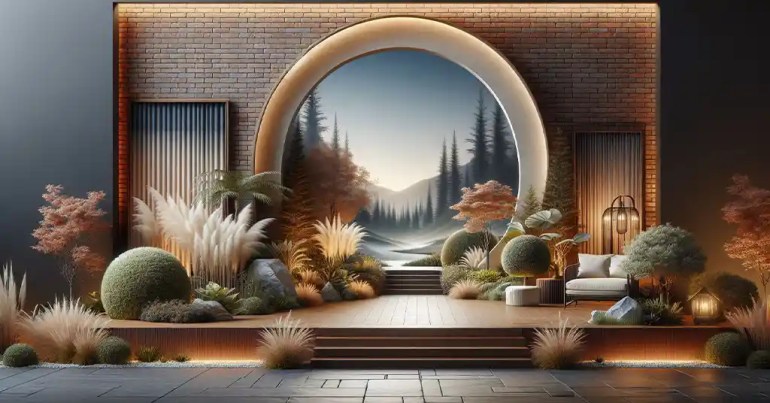 10 Idea Landskap Batu Bata Berwarna 2024 32 Rekaan Dinding Batu Bata sebagai Elemen Fokus 3