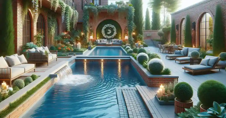 10 Idea Landskap Batu Bata Berwarna 2024 21 Rekaan Kolam dan Air Pancut 1